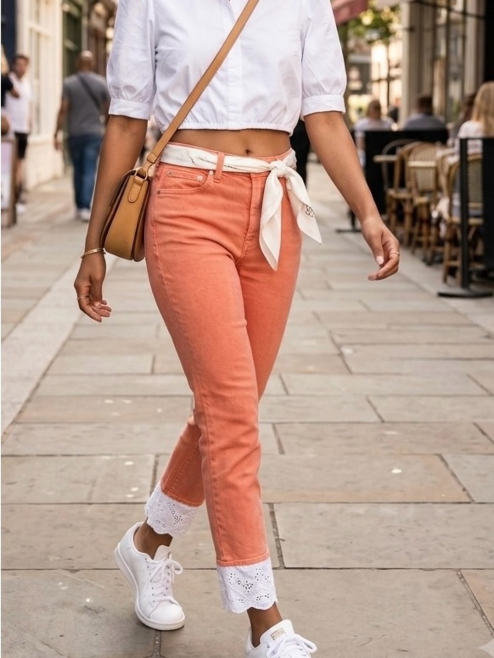Madewell THE PERFECT VINTAGE JEAN
29 Pink Salmon With White Lace Crochet